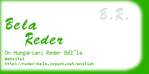 bela reder business card